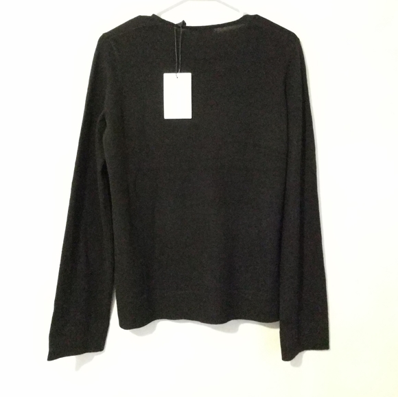 Theory V Neck 100% Cashmere Sweater Black - Picture 4 of 5